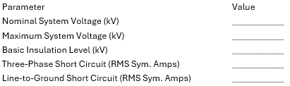 Shunt Reactor System Rating Requirements