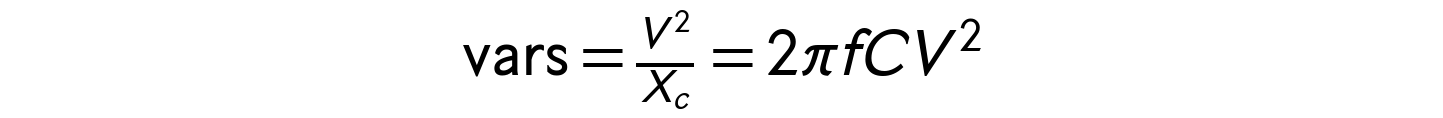 equation of reactive power from a capacitor