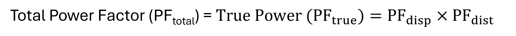equation for total power factor